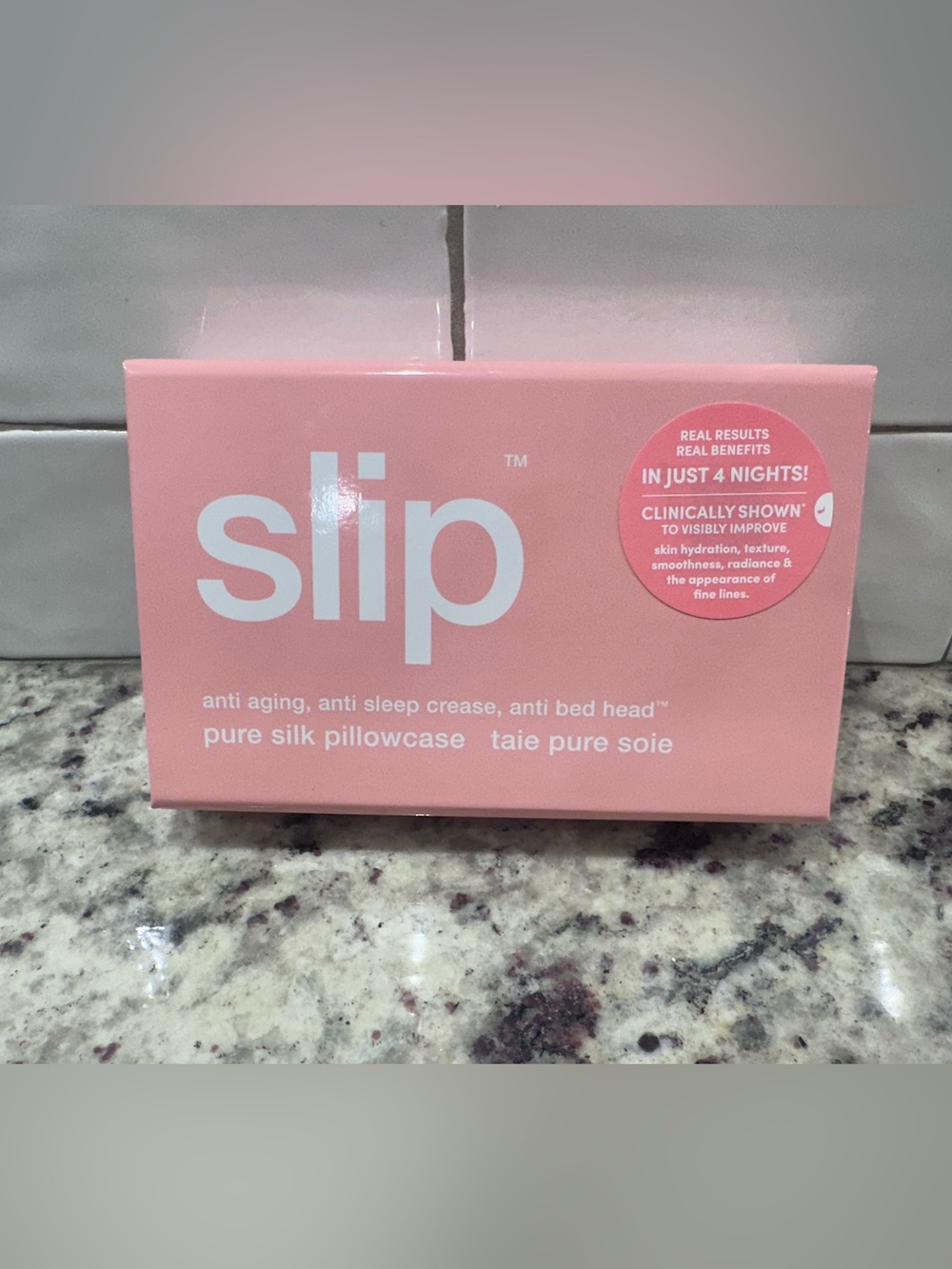 Slip Pure Silk Pillowcase Pink Luxury Beauty Sleep Original Gift Box